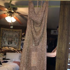 Rose gold metal like dress